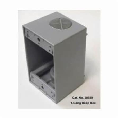 Mulberry Electrical Box, 24 cu in, Outlet Box Type, 1 Gang, Aluminum, Rectangular Shape 30589